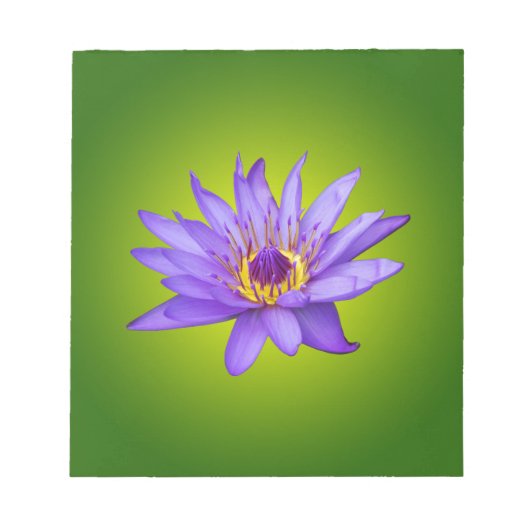 Waterlelie Bloemvijver Aquatische Paarse waterbloe Notitieblok (Voorkant)