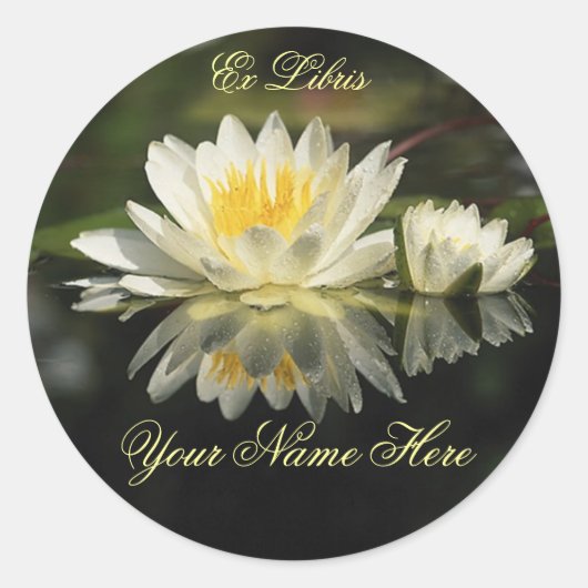 Waterlelie Bookplate Sticker (Voorkant)