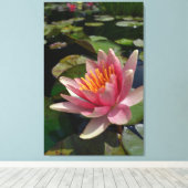 Waterlelie Canvas Afdruk (Insitu (Houten vloer))