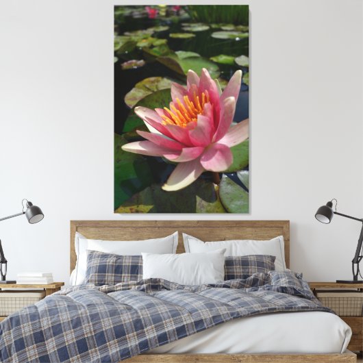 Waterlelie Canvas Afdruk (Insitu (Slaapkamer))