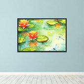 Waterlelie Canvas Afdruk (Insitu (Houten vloer))