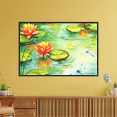 Waterlelie Canvas Afdruk (Insitu (Woonkamer))