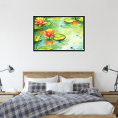 Waterlelie Canvas Afdruk (Insitu (Slaapkamer))