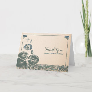 Waterlelie en libel bedankkaart