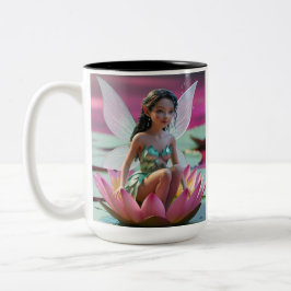 Waterlelie Flower Fairy Tweekleurige Koffiemok