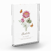 Waterlelie Geboortemaand Bloem Fotoblokken (Links)