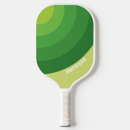 Waterlelie Groene Cirkel Streep met Naam Pickleball Paddle