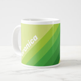Waterlelie Groene Strepen met Naam Grote Koffiekop