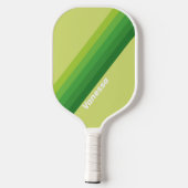 Waterlelie Groene Strepen met Naam Pickleball Paddle (Achterkant)