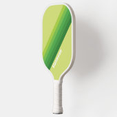 Waterlelie Groene Strepen met Naam Pickleball Paddle (Links)