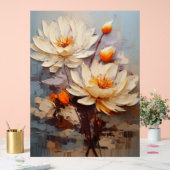 Waterlelie - Impasto Floral Acryl Bord (Huwelijk)