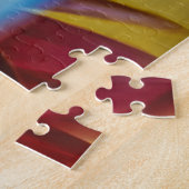Waterlelie in Bourgondiërood Legpuzzel (Zijkant)