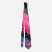 Waterlelie in Rood Roze Paarse Groen Blauw Stropda Stropdas (Achterkant)