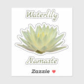 Waterlelie Lotus Namaste Pastel geel groen Sticker (Vel)