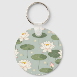 Waterlelie Lotusvijverpatroon Sleutelhanger