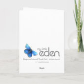 Waterlelie paarse bloemige vriend verjaardagskaart kaart (Achterkant)