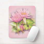 Waterlelie roze fine art bloemenmuis mat muismat (Met muis)