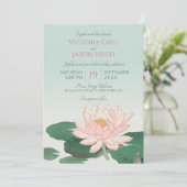 Waterlelie Trouwkaart Kaart (Staand voorkant)