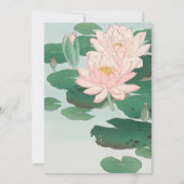 Waterlelie Trouwkaart Kaart (Achterkant)