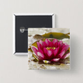 Waterlelie Vierkante Button 5,1 Cm (Voorkant /achterkant)