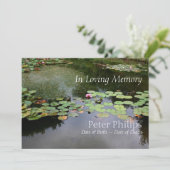 Waterlelie Vreedzame Tuin Viering van het Leven In Kaart (Staand voorkant)