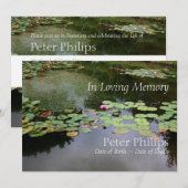 Waterlelie Vreedzame Tuin Viering van het Leven In Kaart (Voorkant / Achterkant)