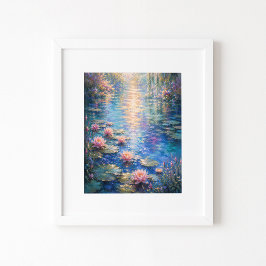 Waterlelie Watercolor Kunstprint Poster