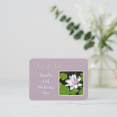 WATERLELIE/WIT MET BORD ROZE VISITEKAARTJE (Staand voorkant)