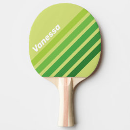 Waterlelieblad groene hoekige strepen met naam tafeltennisbatje
