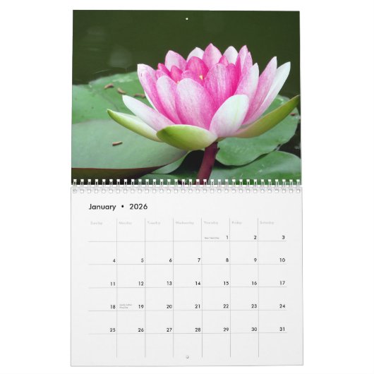 Waterlelies 2025 kalender (Jan 2026)