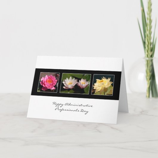 Waterlelies 3 van de Dag van Admin Propics lege Bedankkaart (Voorkant)