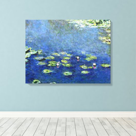 Waterlelies 9 canvas afdruk (Insitu (Houten vloer))