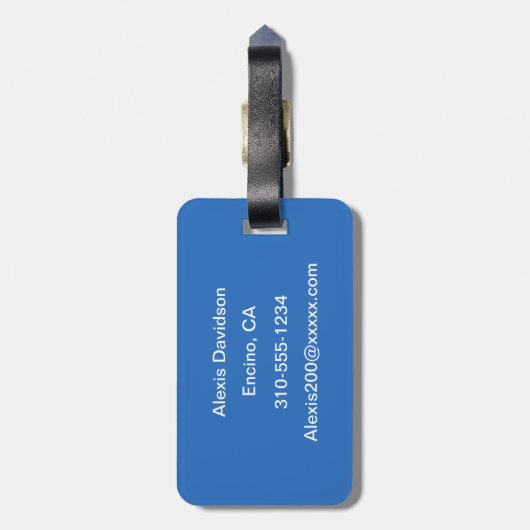 Waterlelies Bagagelabel (Achterkant verticaal)