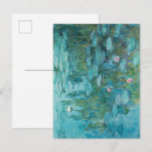Waterlelies, beeldende kunst olieverfschilderij, C Briefkaart (Voorkant / Achterkant)