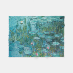 Waterlelies, beeldende kunst olieverfschilderij, C Fleece Deken