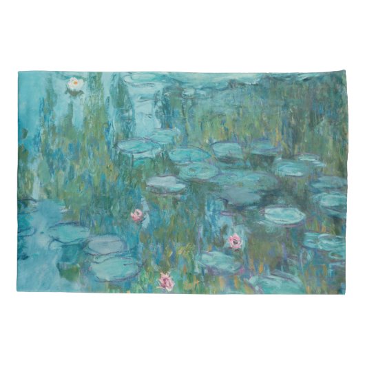 Waterlelies, beeldende kunst olieverfschilderij, C Kussensloop (Achterkant)