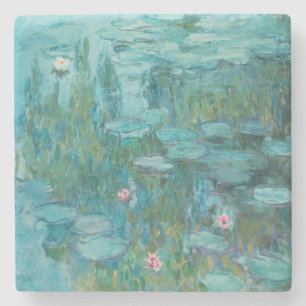 Waterlelies, beeldende kunst olieverfschilderij, C Stenen Onderzetter