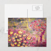 waterlelies bloeien briefkaart (Voorkant / Achterkant)