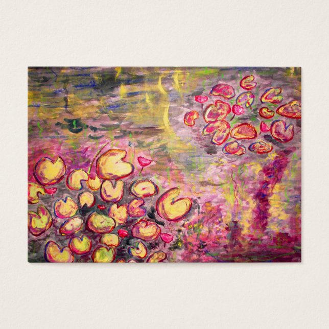 waterlelies bloeien visitekaartjes (Voorkant)