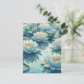 Waterlelies Briefkaart (Staand voorkant)
