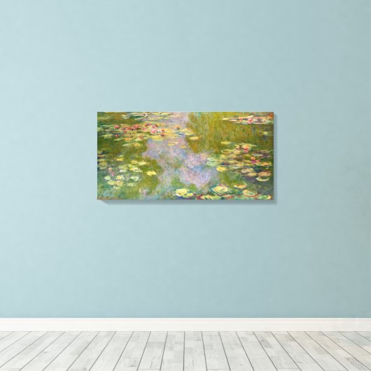 Waterlelies | Claude Monet | Canvas Afdruk (Insitu (Houten vloer))