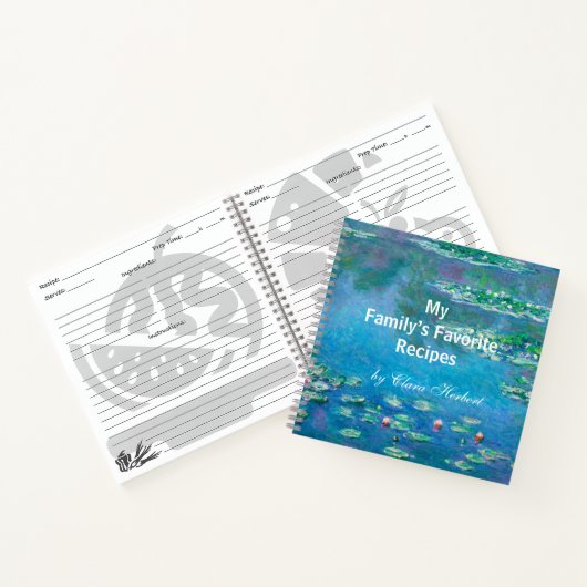 Waterlelies, Claude Monet Recepten Notitieboek (Binnen)