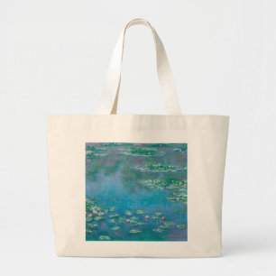 Waterlelies door Claude Monet Schilderkunst Grote Tote Bag