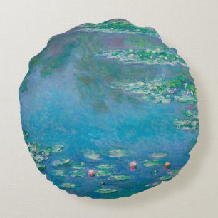 Waterlelies door Claude Monet Schilderkunst Rond Kussen