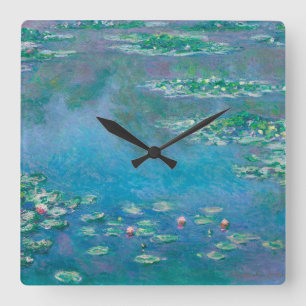 Waterlelies door Claude Monet Schilderkunst Vierkante Klok