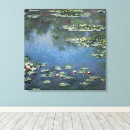 Waterlelies door Claude Monet, Vintage Bloemen Canvas Afdruk