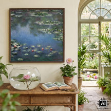 Waterlelies door Claude Monet, Vintage Bloemen