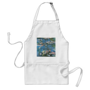 Waterlelies door Claude Monet, Vintage Impressioni Standaard Schort
