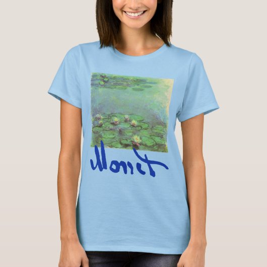Waterlelies door Claude Monet, Vintage Impressioni T-shirt (Voorkant)