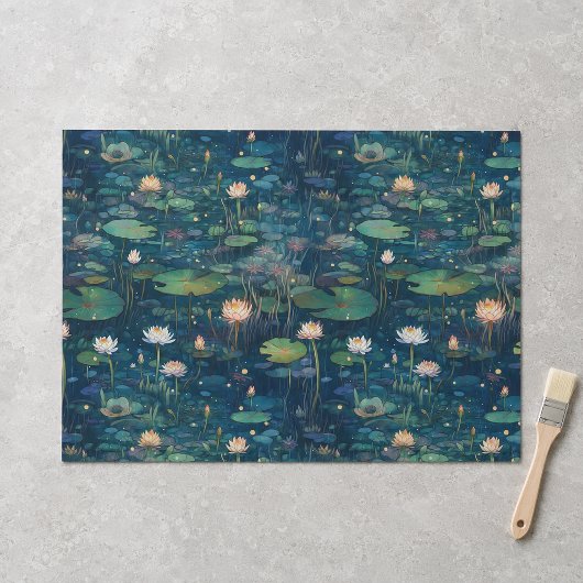 Waterlelies en Bloemen Tissuepapier